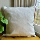 Blue Trim Wildflower Embroidered Pillow Cover | Cottage Core Dorm Decor