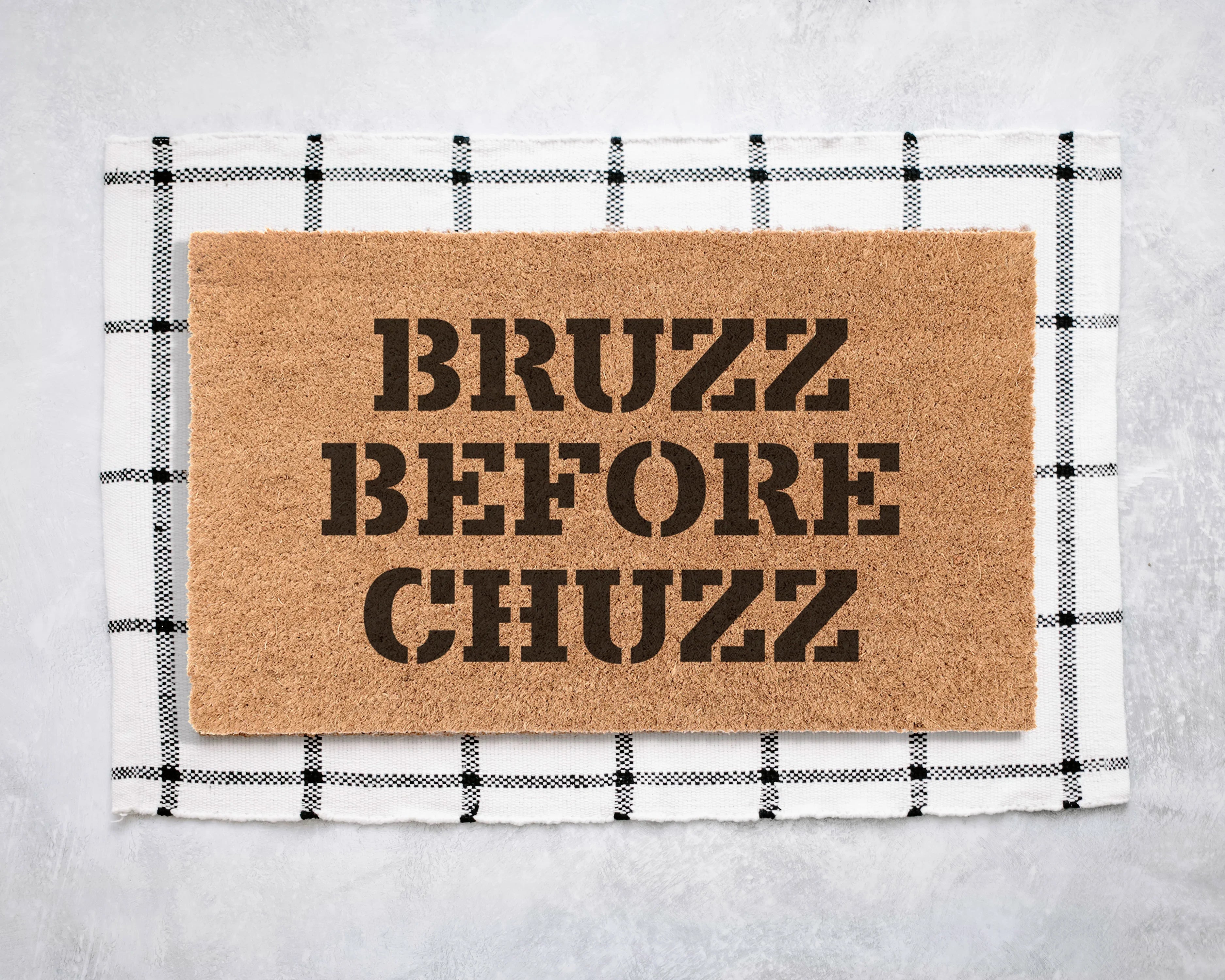 BRUZZ Before HUZZ Coir Doormat Door Mats