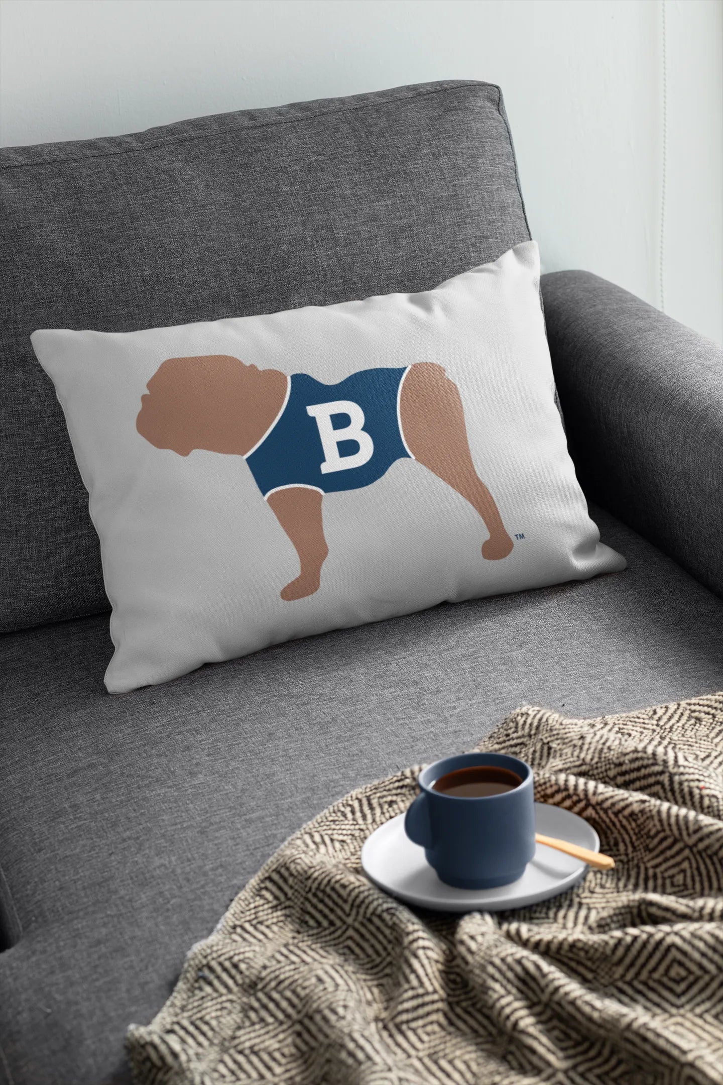 Belmont University Lumbar Pillow Cover Bulldog "B" | Gifts and Decor | official Merchandise | Festive Fit Home