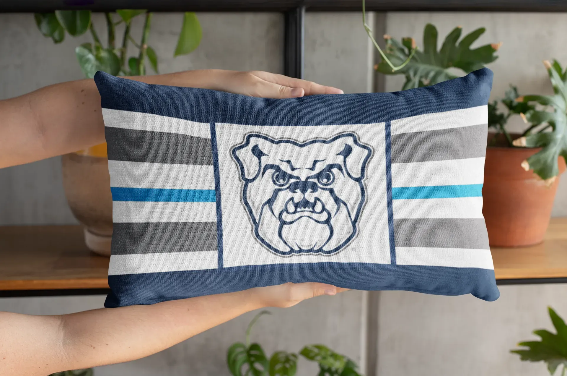 Butler University Striped Box Lumbar Pillow Cover Pillow Covers