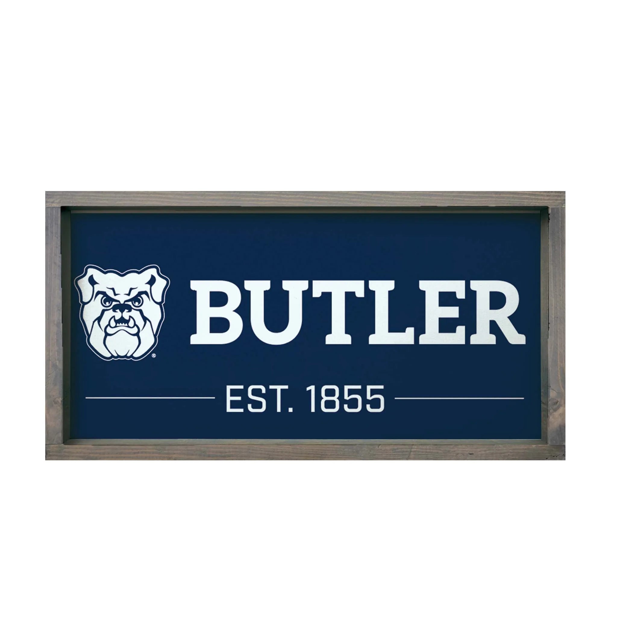 Butler University Wood Framed Sign 12x24 | Wall Art | Gifts & Decor | Campus Greek Fit