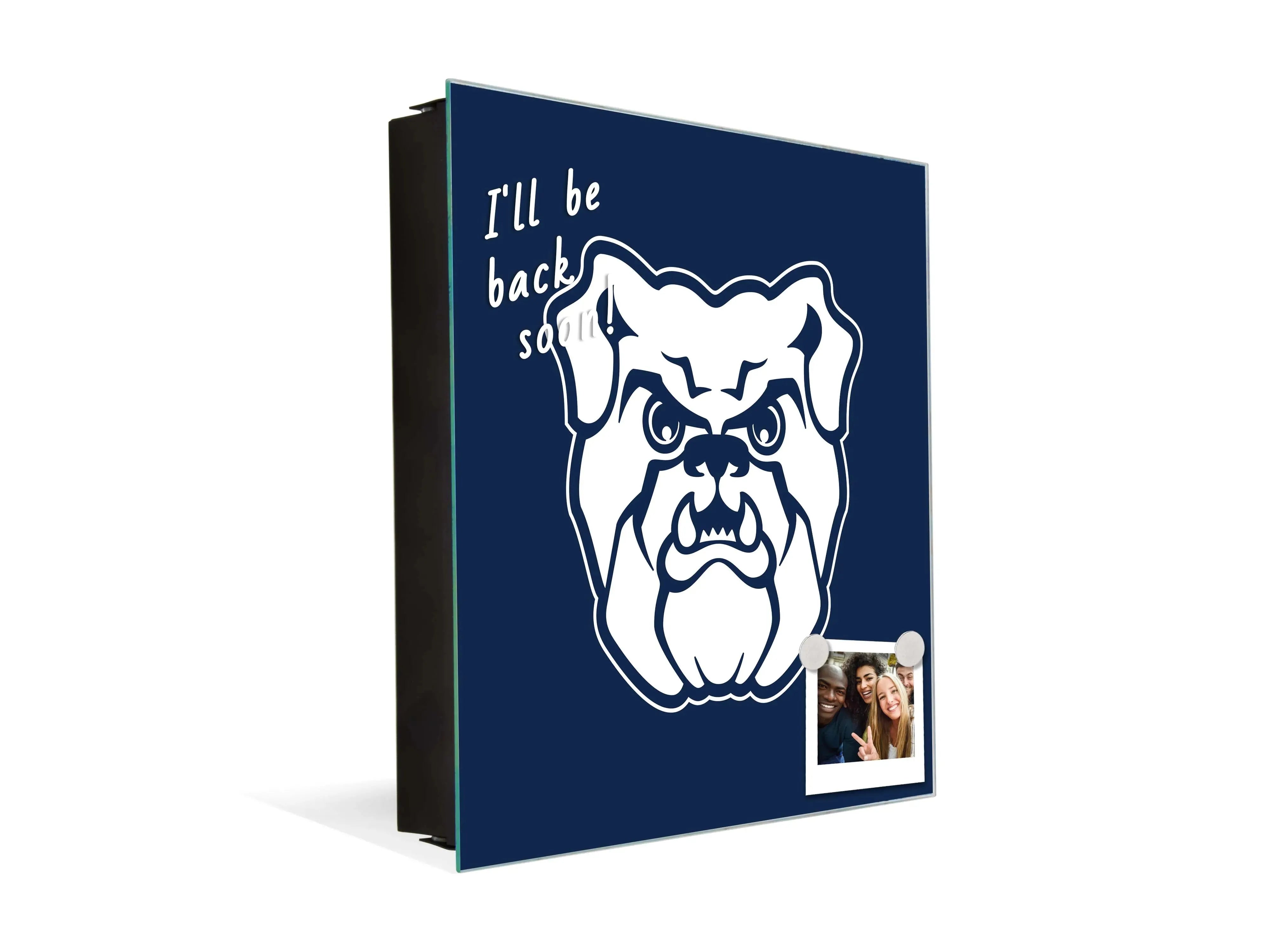 3-in-1 Butler University Magnetic Dry-Erase Key Box / Key Cabinet - Bulldog Key Box