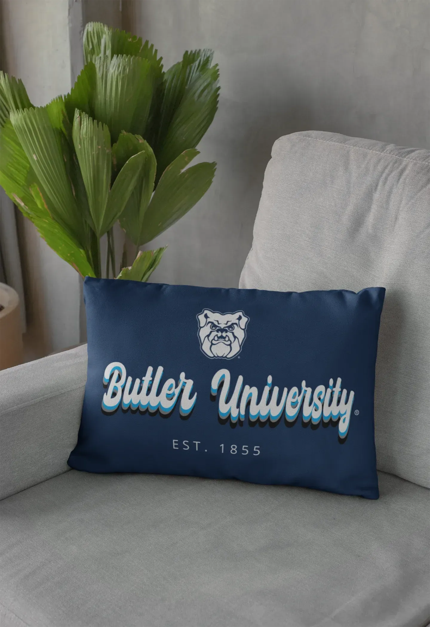 Butler University Retro Lumbar Pillow Cover Pillow Covers
