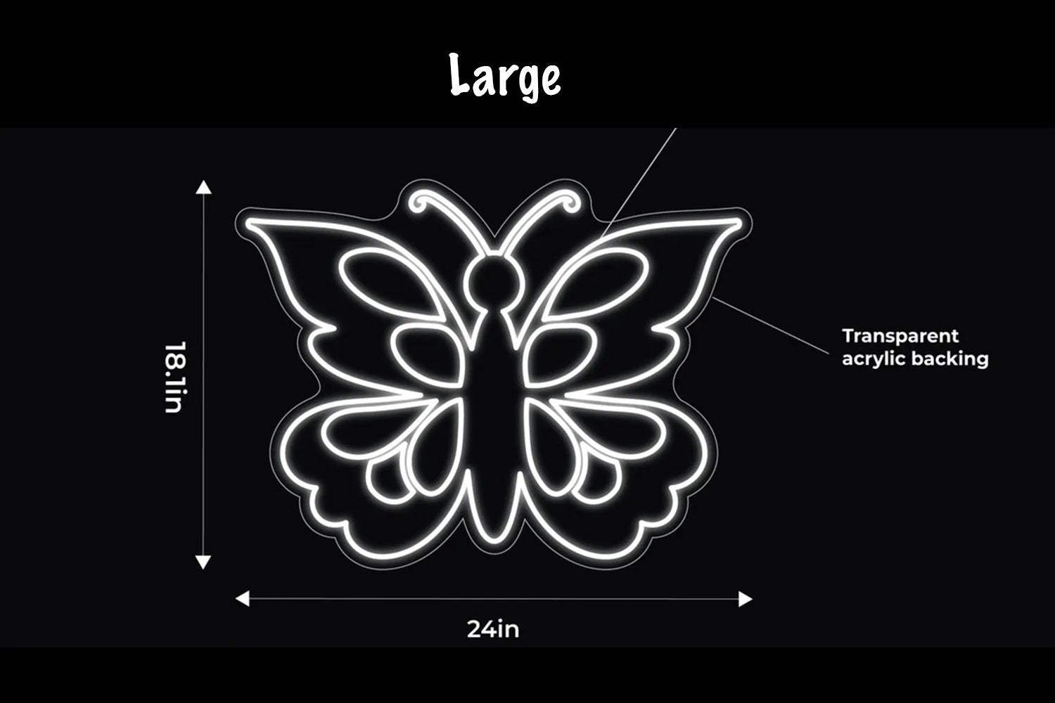 Butterfly LED Neon Sign w/ Dimmer Neon Signs