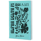 ADPi Personalized Leatherette Notebook Journal - Retro Floral