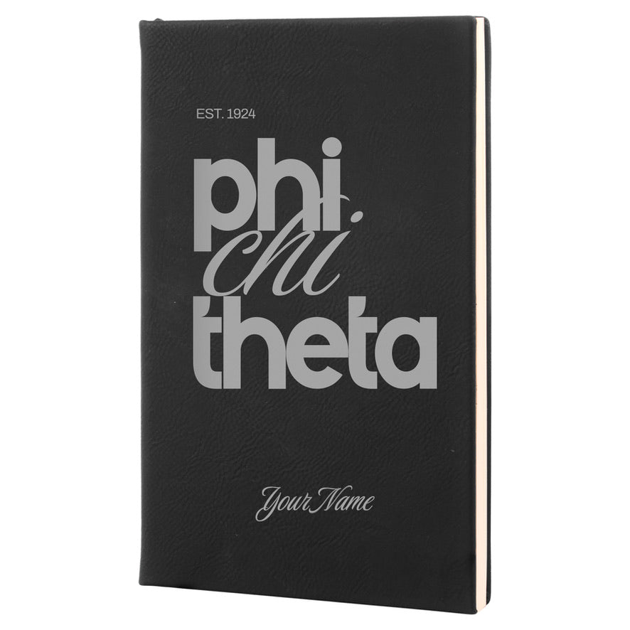Phi Chi Theta Personalized Leatherette Notebook Journal