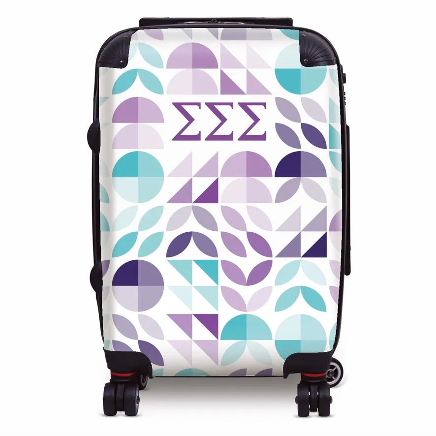 Tri Sigma Carry-on Suitcase - Geo Petals Suitcases