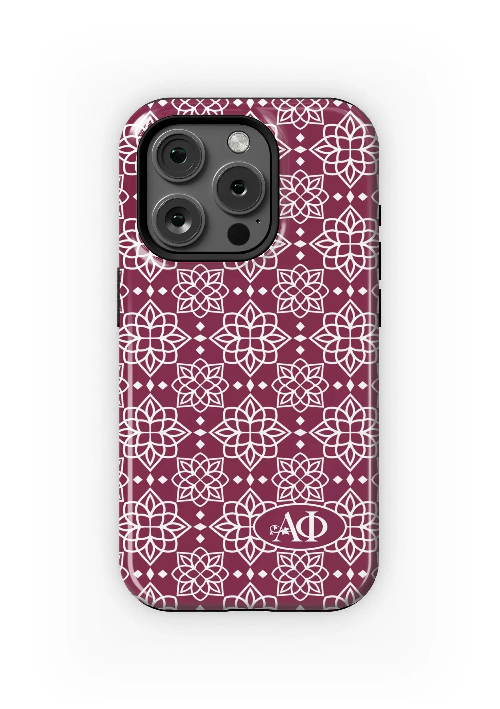 Alpha Phi iPhone 16, 15, 14 Mobile Phone Case - Ornate Gloss Mobile Phone Cases
