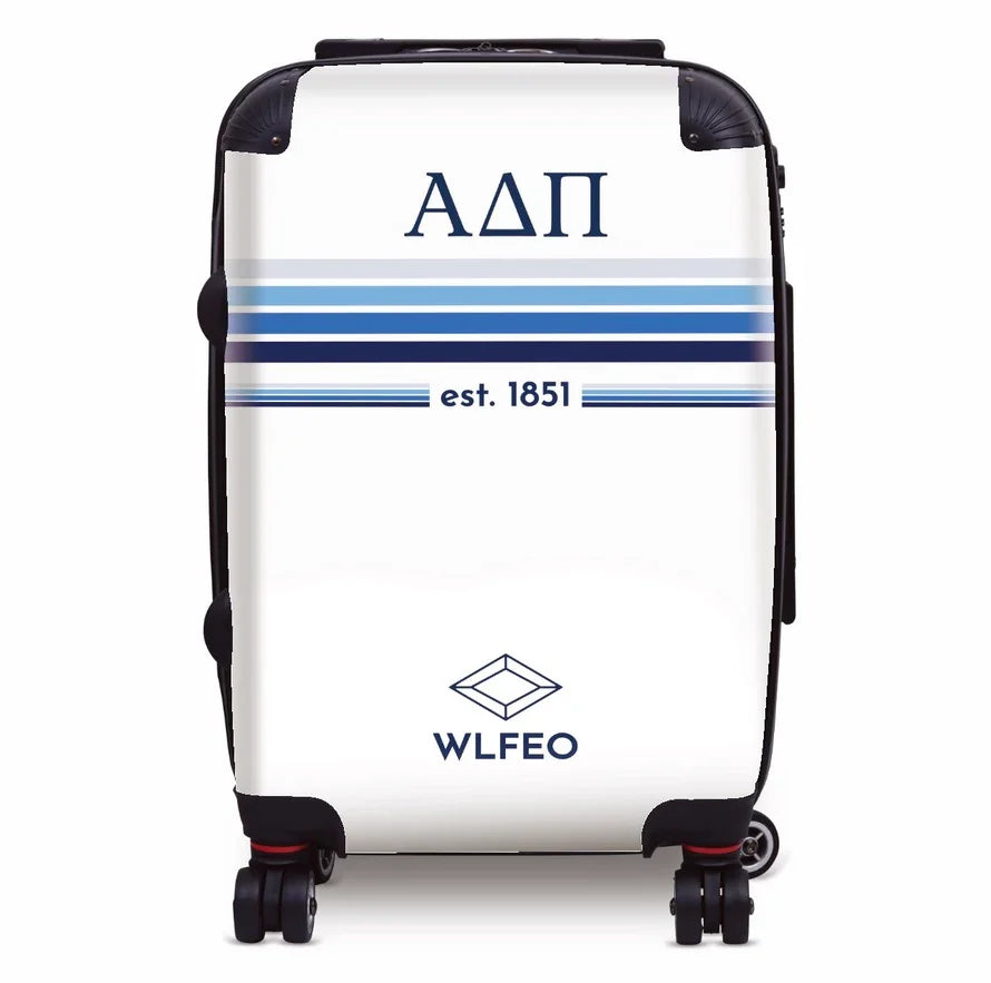 Alpha Delta Pi Carry-on Luggage - Preppy Stripes Suitcases