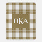 Pi Kappa Alpha XL 60x80 Sherpa Throw Blanket - Plaid Gold Throw Blankets