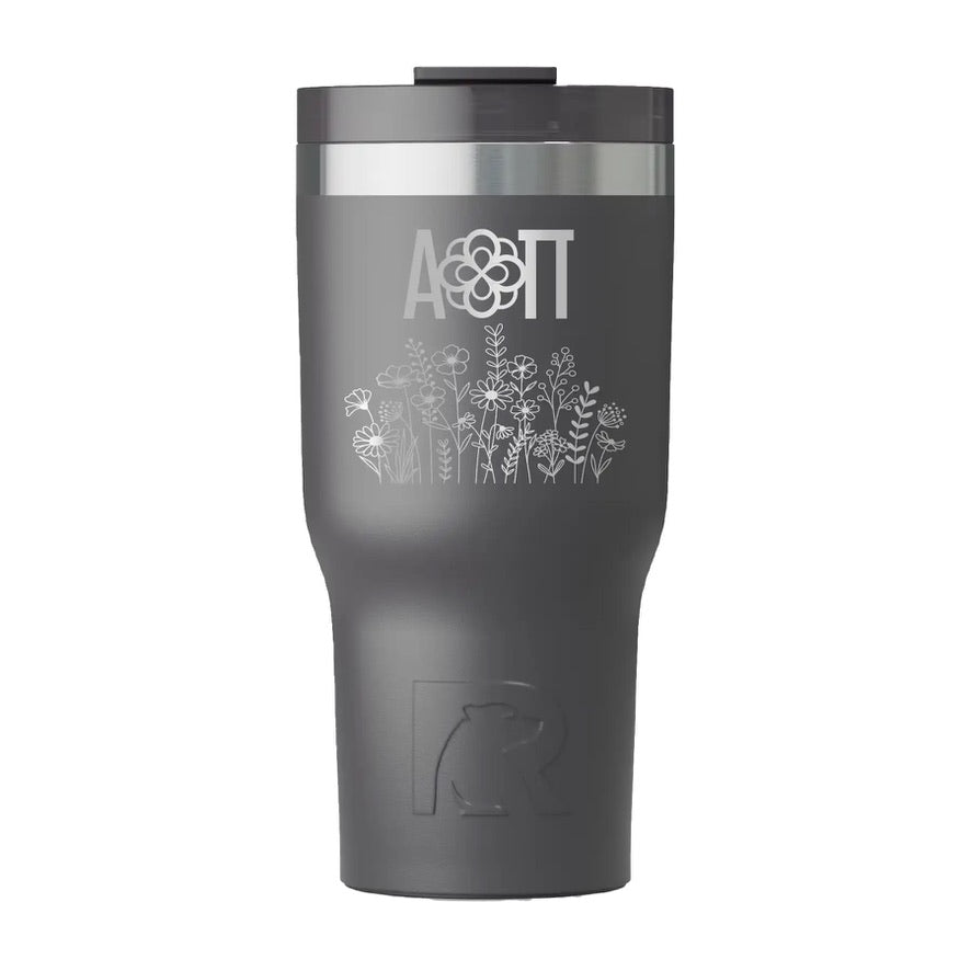 Alpha Omicron Pi RTIC 20 oz Essential Ceramic Lined Tumbler - Wildflowers