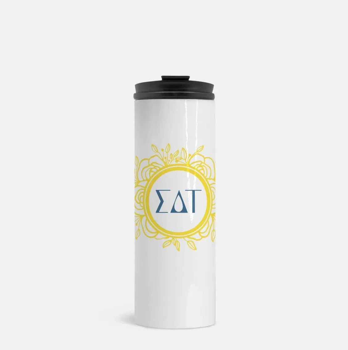 Sig Delt Floral Frame Thermal Tumbler 16 oz. Drinkware