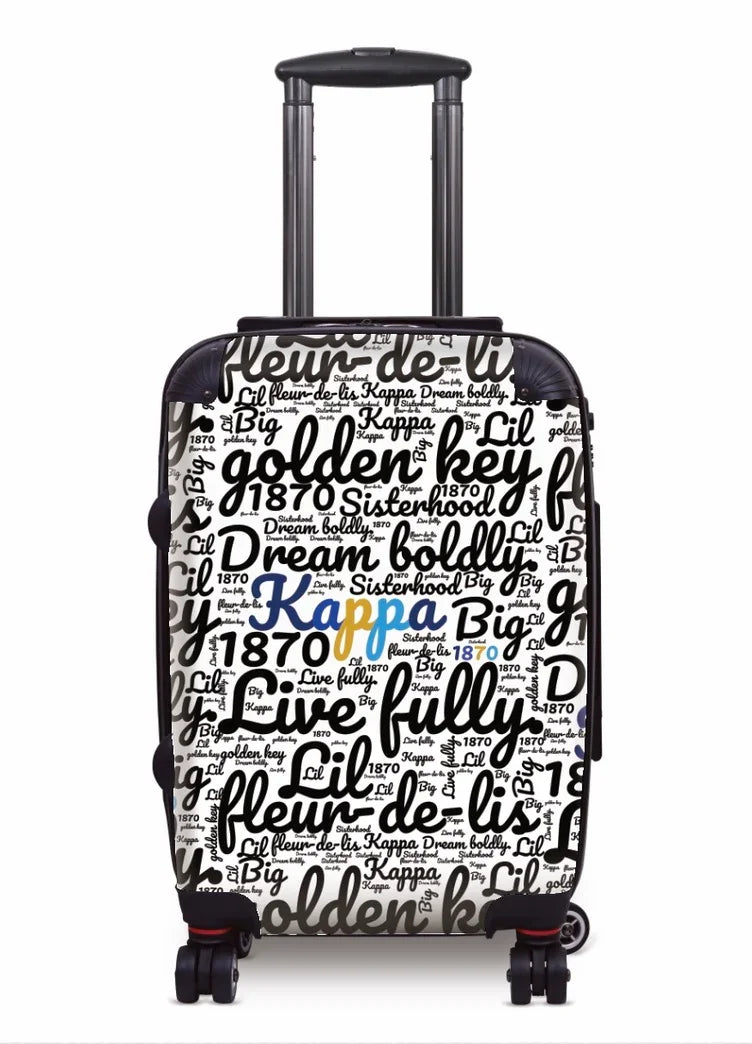 Kappa Carry-on Suitcase - Expression Art White Suitcases