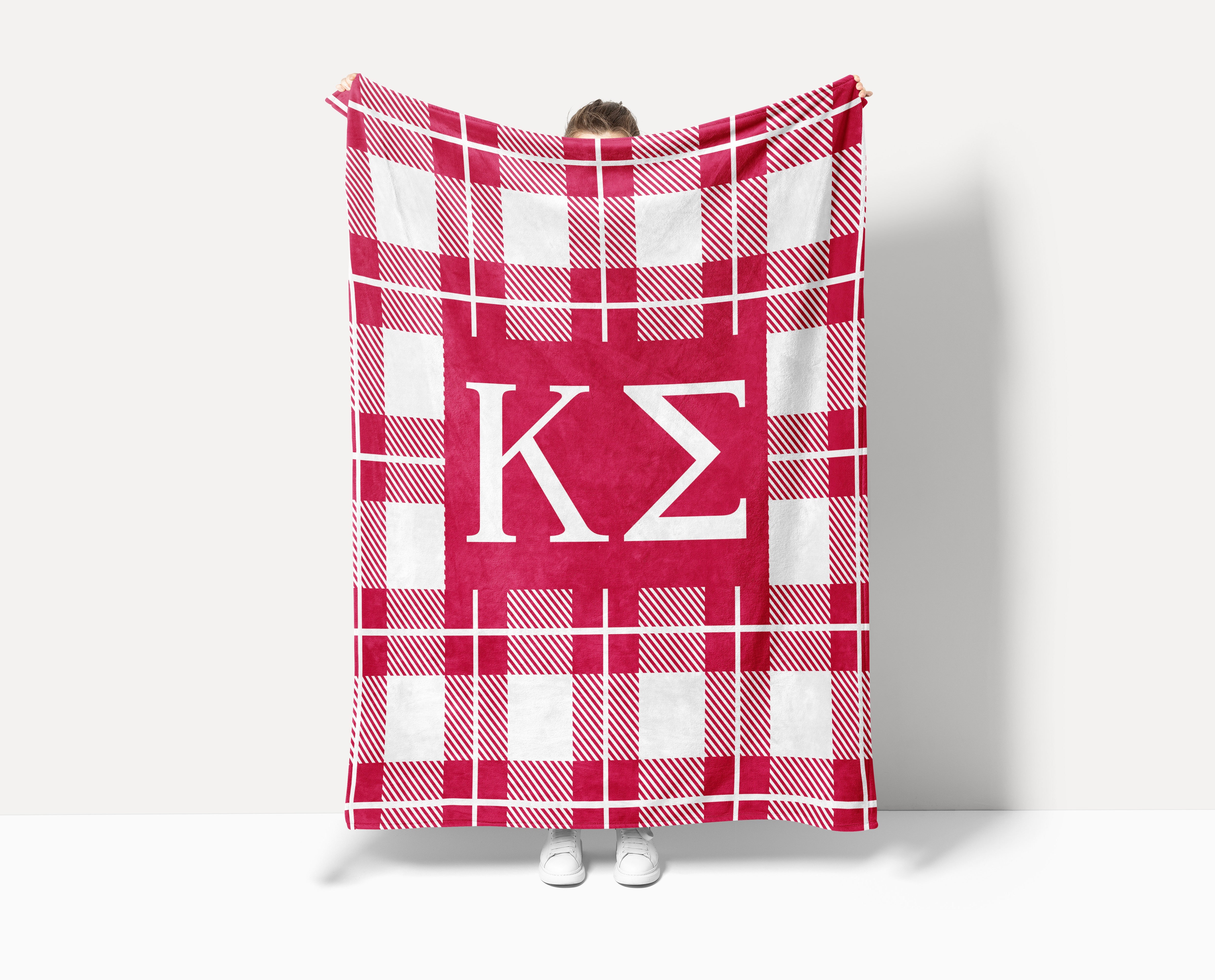 Kappa Sigma XL 60x80 Sherpa Throw Blanket - Plaid