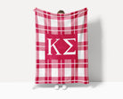 Kappa Sigma XL 60x80 Sherpa Throw Blanket - Plaid