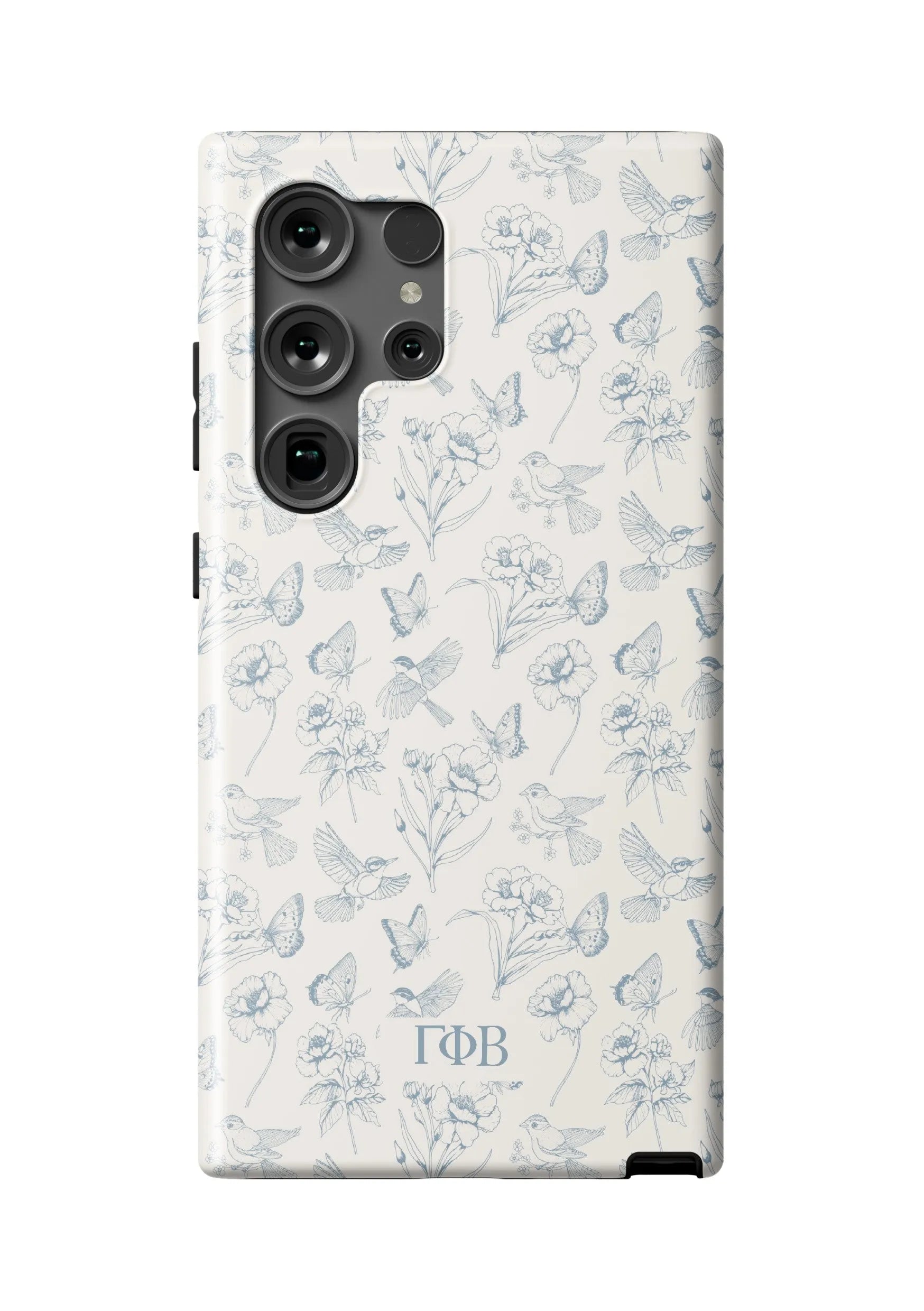 Gamma Phi Beta Samsung Galaxy 24, 23 Mobile Phone Case - Vintage Floral Matte Mobile Phone Cases