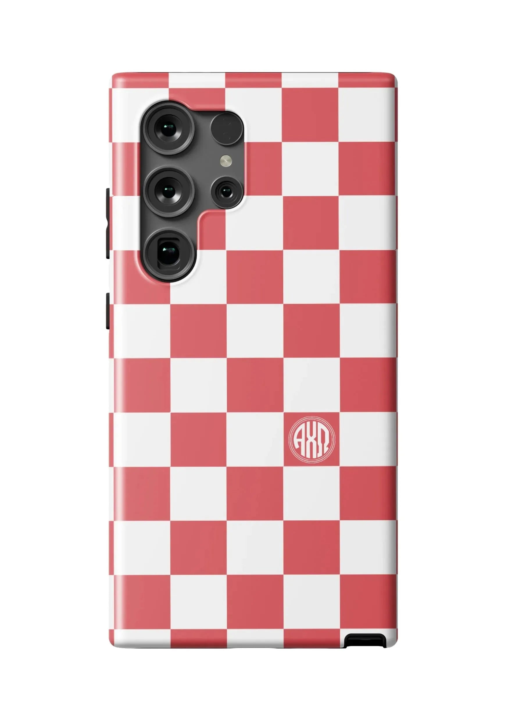 Alpha Chi Omega Samsung Galaxy 24, 23 Mobile Phone Case - Checkers Matte Mobile Phone Cases