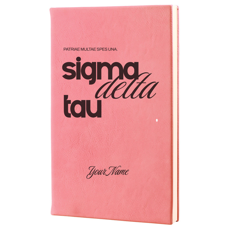 Sigma Delta Tau Personalized Leatherette Notebook Journal