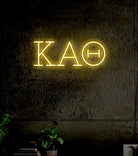 Kappa Alpha Theta Greek Letters LED Neon Sign w/ Dimmer | Dorm Wall Art