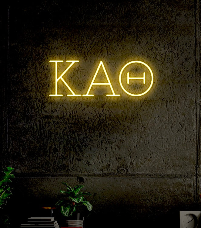 Kappa Alpha Theta Greek Letters LED Neon Sign w/ Dimmer | Dorm Wall Art