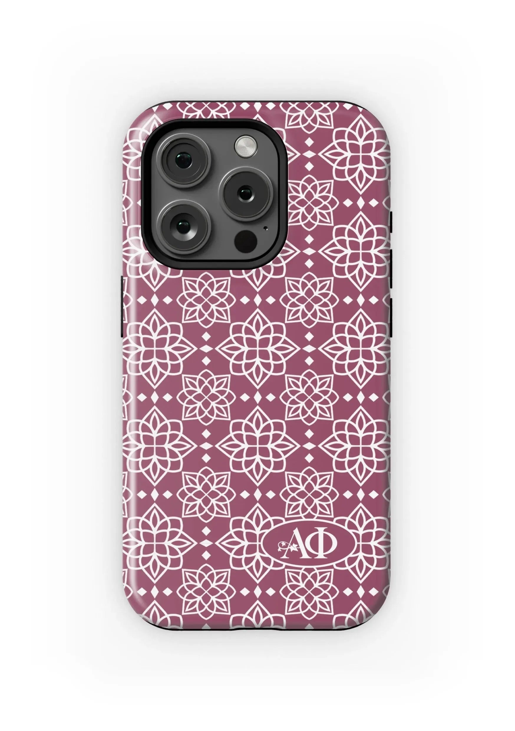 Alpha Phi iPhone 16, 15, 14 Mobile Phone Case - Ornate Matte Mobile Phone Cases