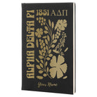 ADPi Personalized Leatherette Notebook Journal - Retro Floral