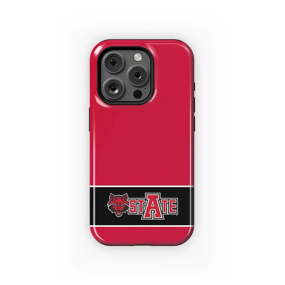 Arkansas State University iPhone 16, 15, 14 Mobile Phone Case - Red Gloss Mobile Phone Cases