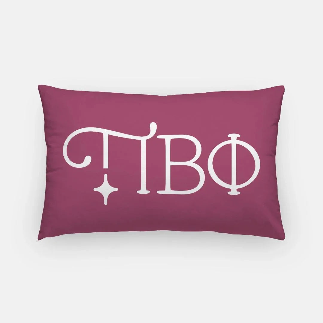 Pi Beta Phi Greek Letters Lumbar Throw Pillow
