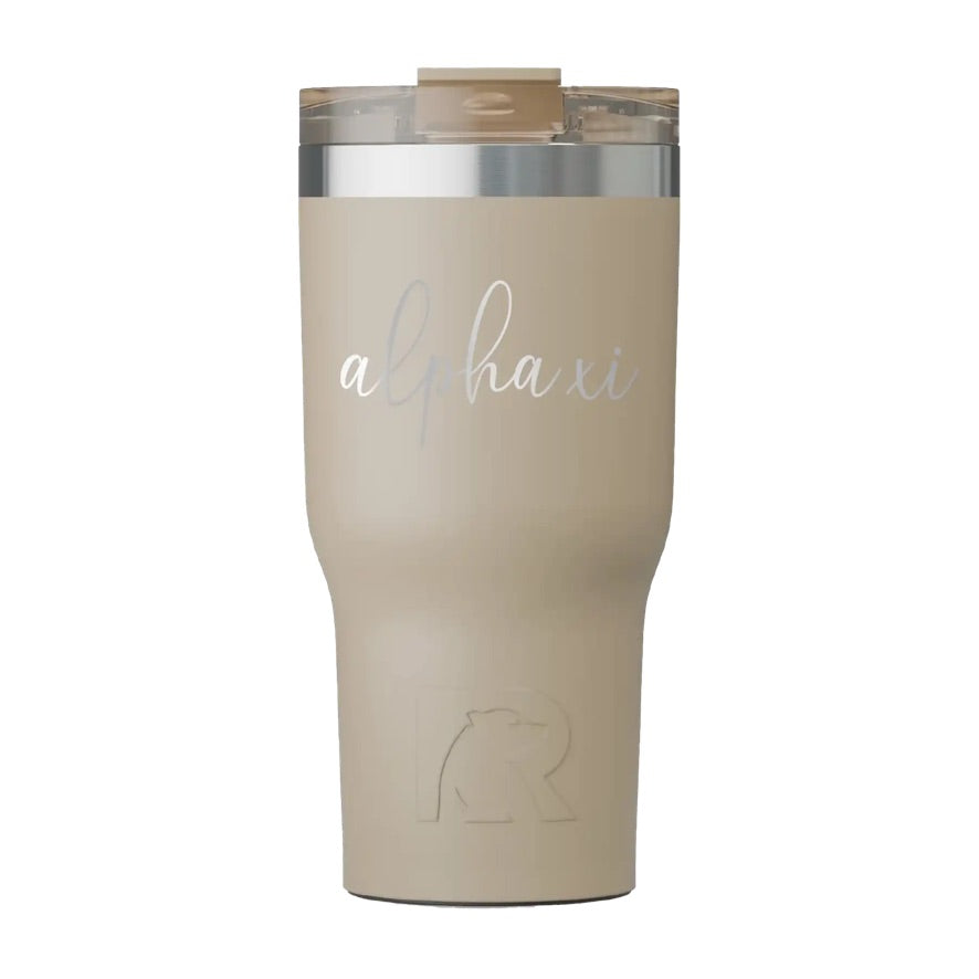 Alpha Xi RTIC 20 oz Essential Ceramic Lined Tumbler - Script