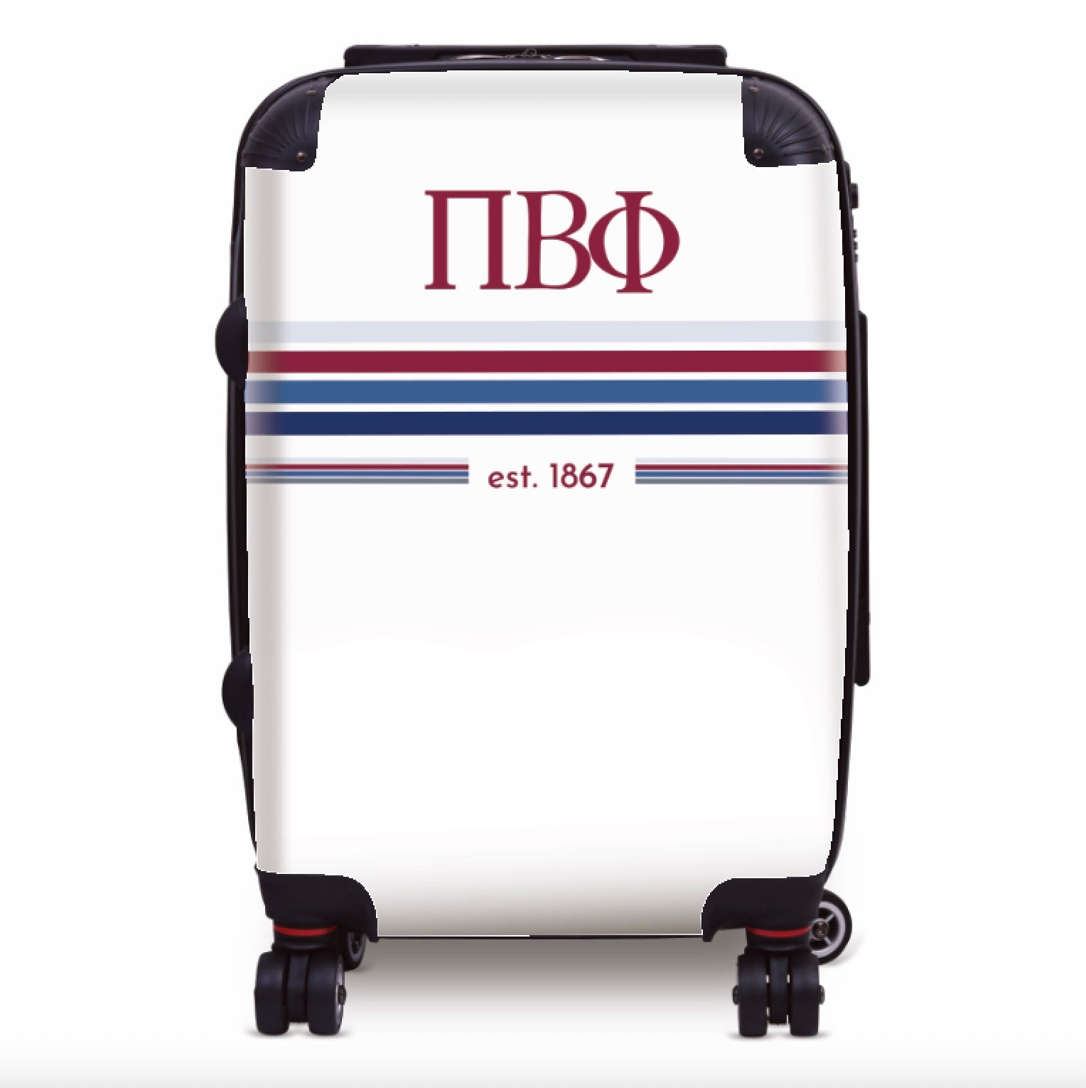 Pi Beta Phi Carry-on Suitcase - Preppy Stripes Suitcases