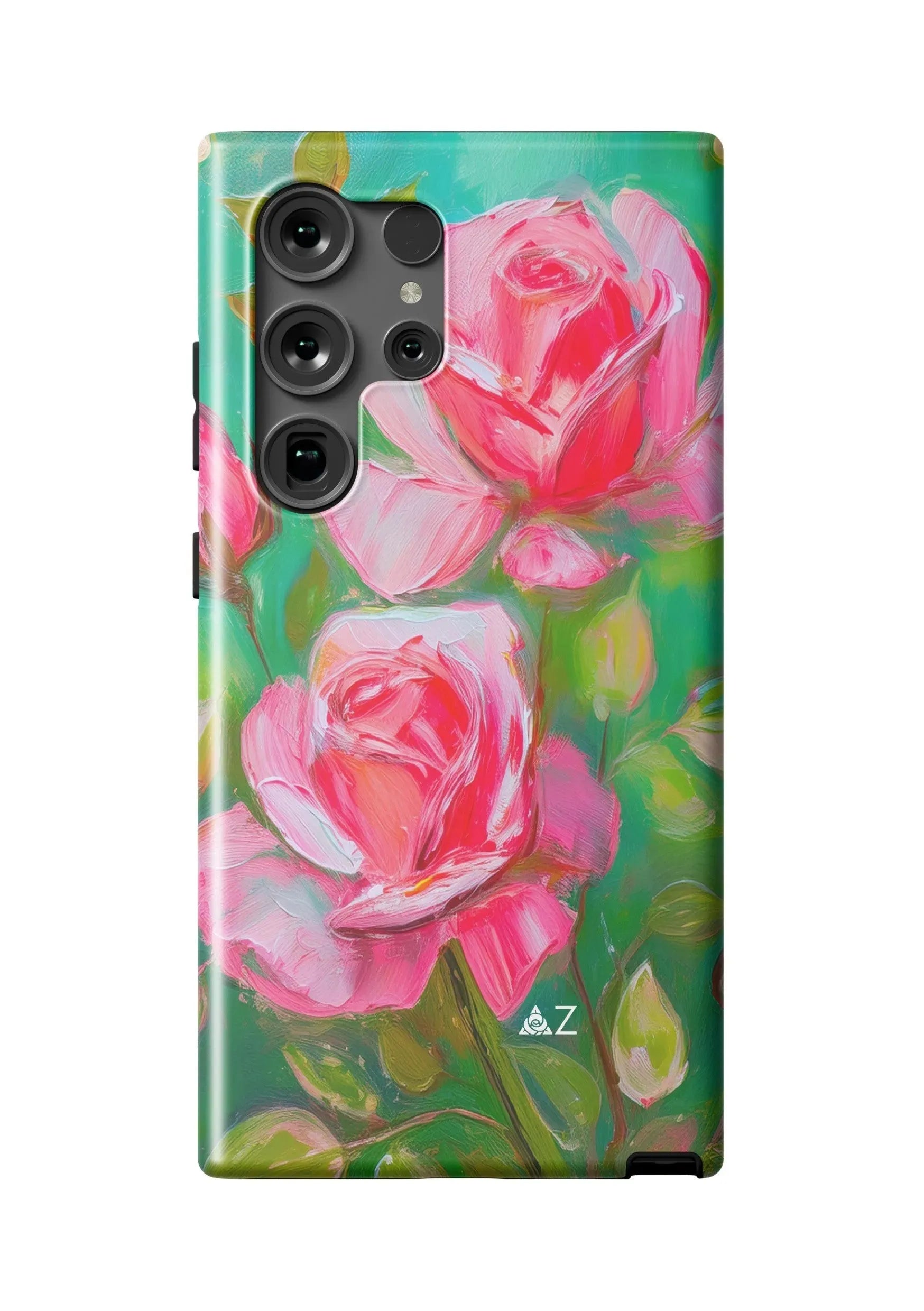 Delta Zeta Samsung Galaxy 24, 23 Mobile Phone Case - DZ Roses Matte Mobile Phone Cases