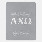 Personalized Alpha Chi Omega XL 60x80 Sherpa Blanket | AXO Gifts & Decor | Campus Greek Fit