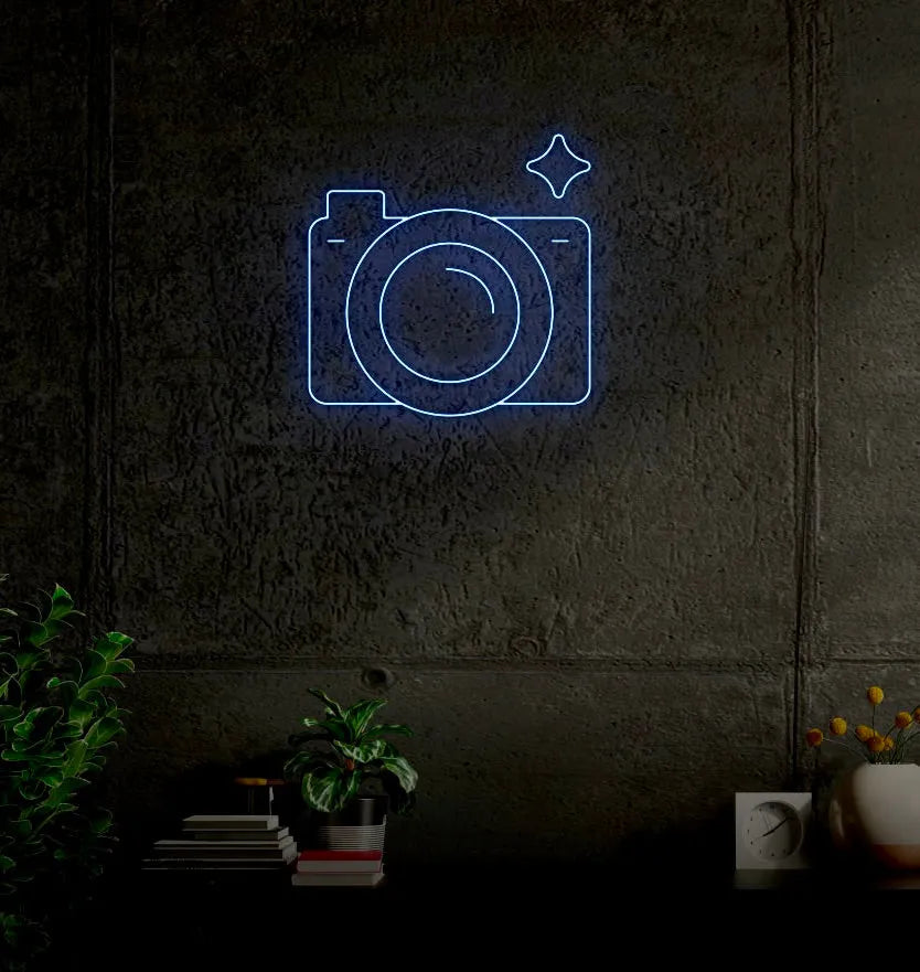 Flash Camera LED Neon Sign w/ Dimmer Neon Signs