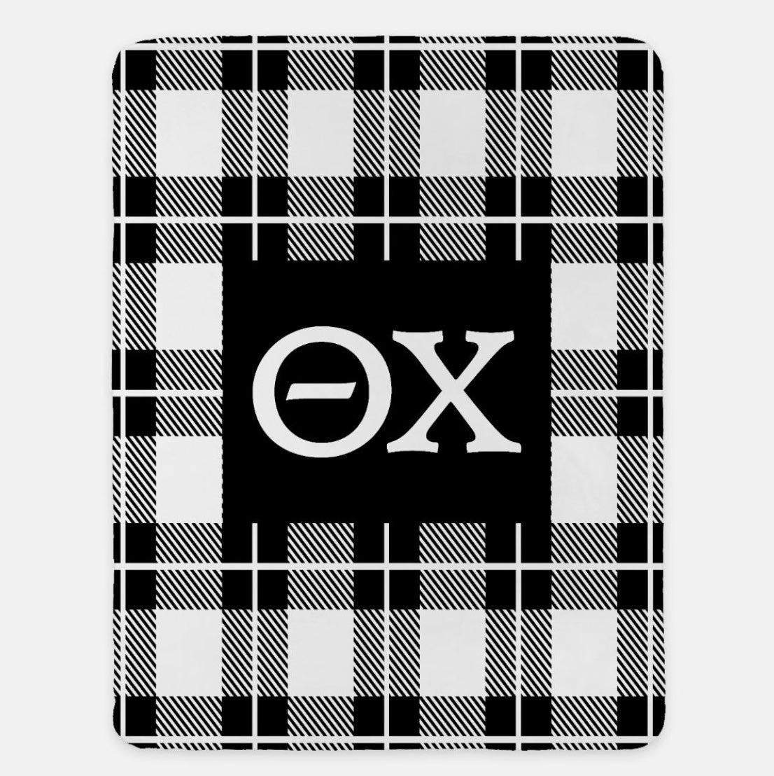 Theta Chi XL 60x80 Sherpa Throw Blanket - Plaid | Official Merch