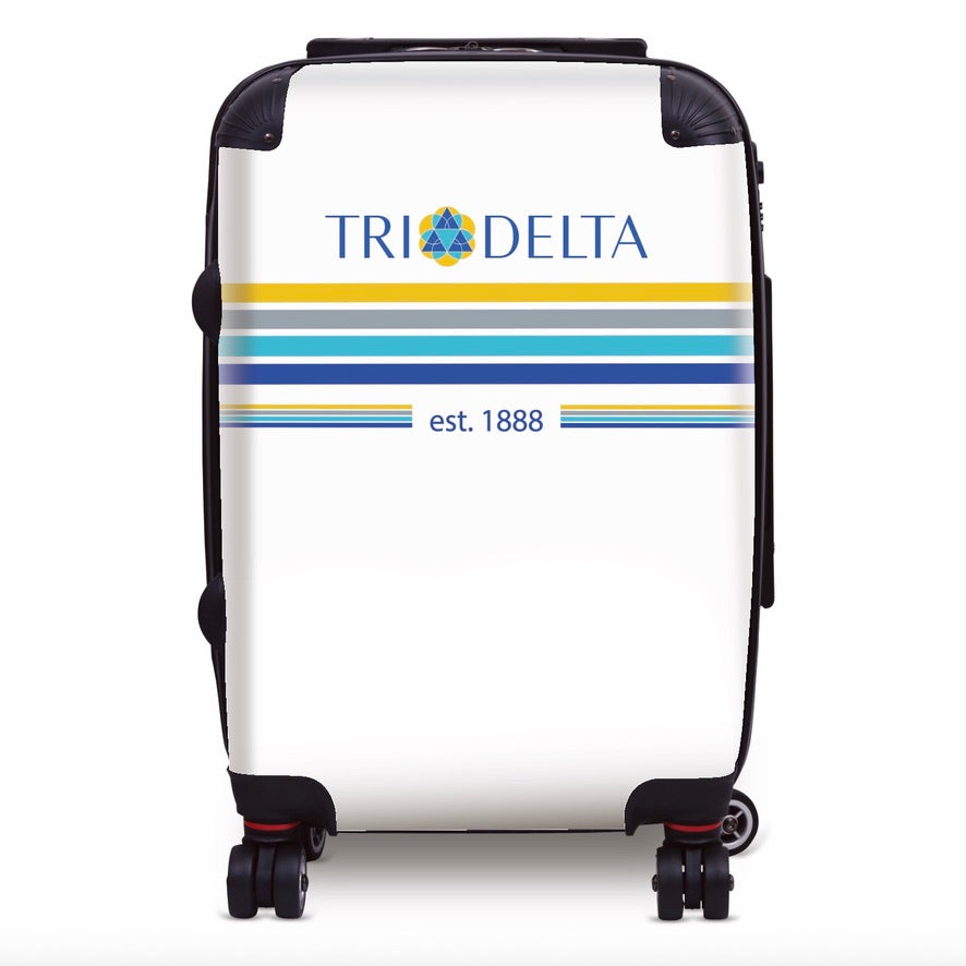 Tri Delta Carry-on Suitcase - Preppy Stripes Suitcases