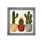 Cactus Art Framed Wood Sign - 12"x12" | Succulent Art | Plant Art | Festive Fit Home