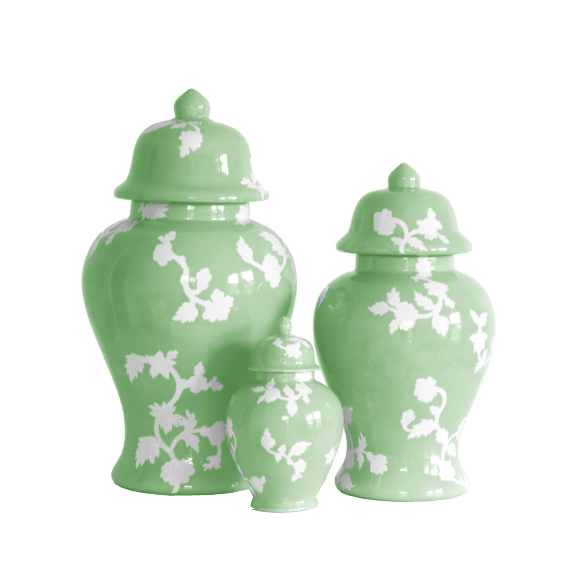 Chinoiserie Dreams Ginger Jars in Cabbage Patch Green | Dorm Merch