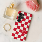 Chi Omega Samsung Galaxy Mobile Phone Case - Red Check