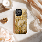 Chi Omega iPhone Mobile Phone Case - Bold White Carnations