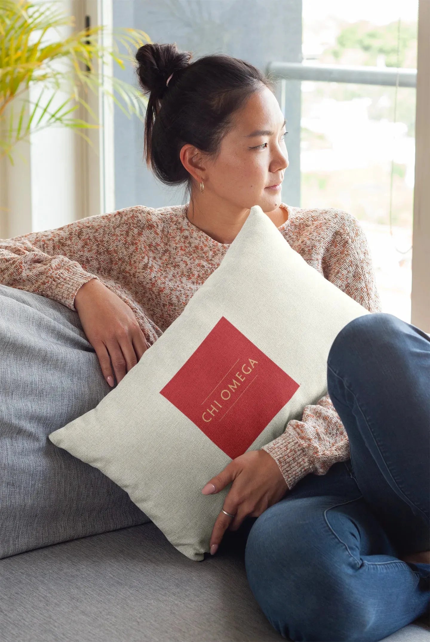 Chi Omega Lumbar Pillow Cover - Traditional Pillow Covers