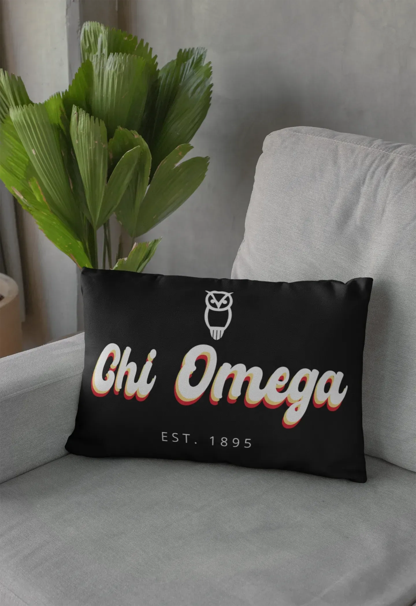 Chi O Lumbar Pillow Cover - Retro Pillow Covers