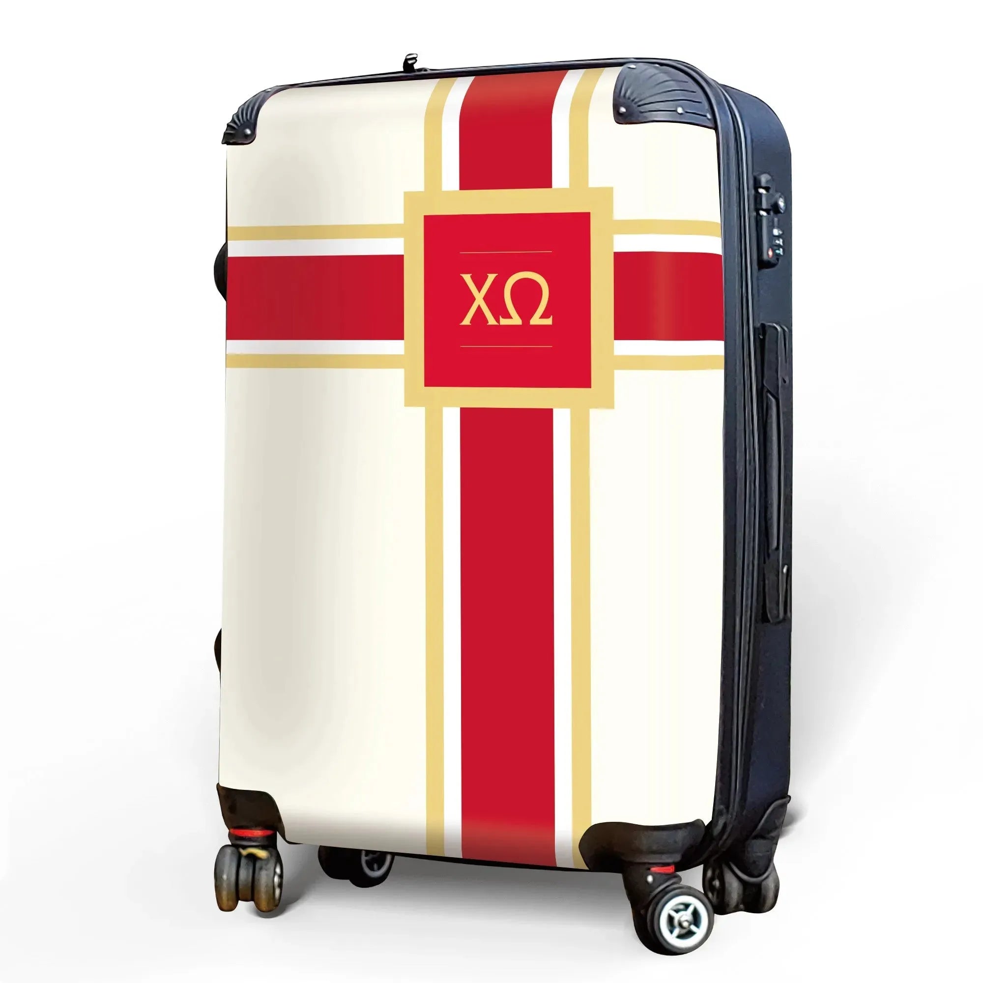 Chi Omega Carry-on Suitcase - Cross Stripes Suitcases
