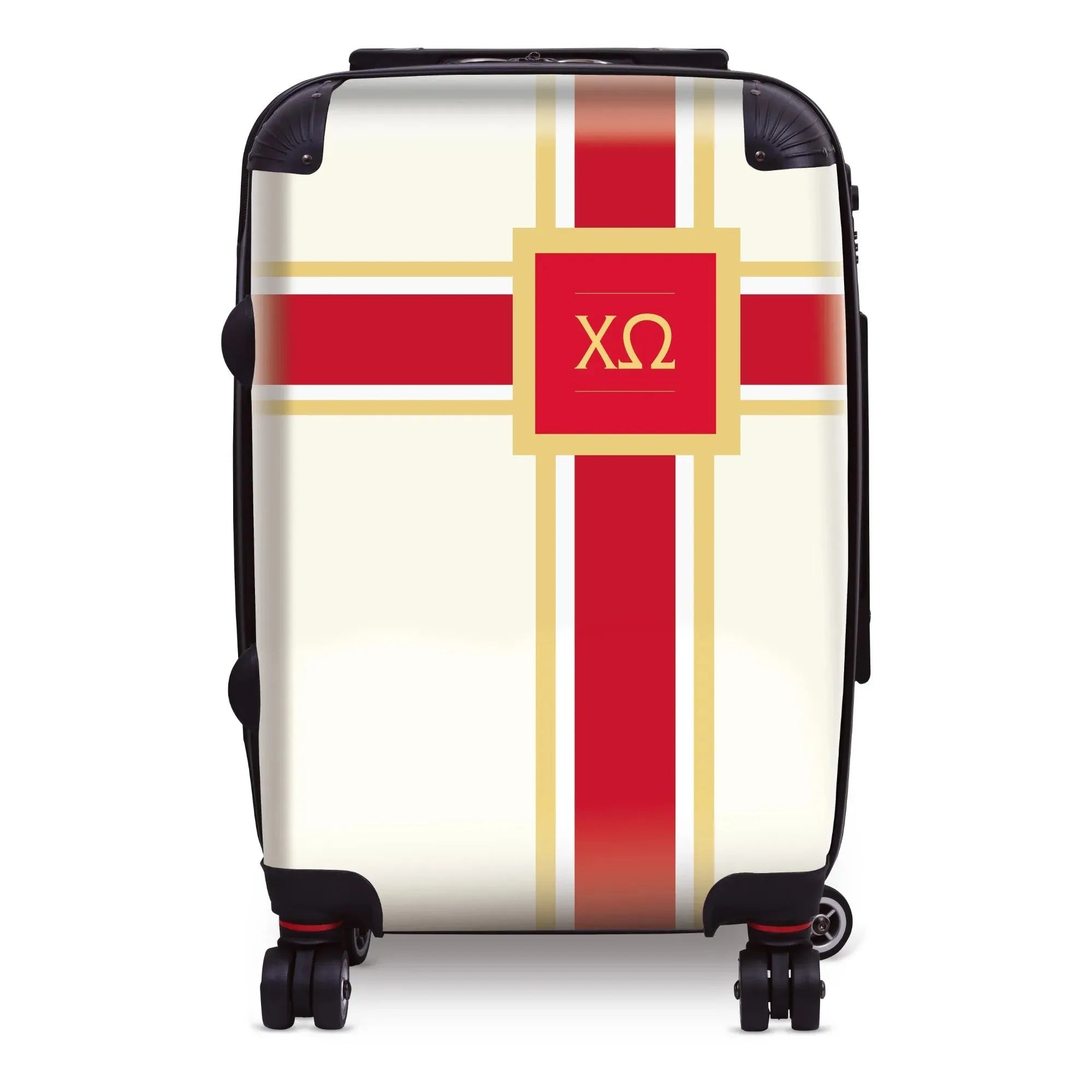 Chi Omega Carry-on Suitcase - Cross Stripes Suitcases