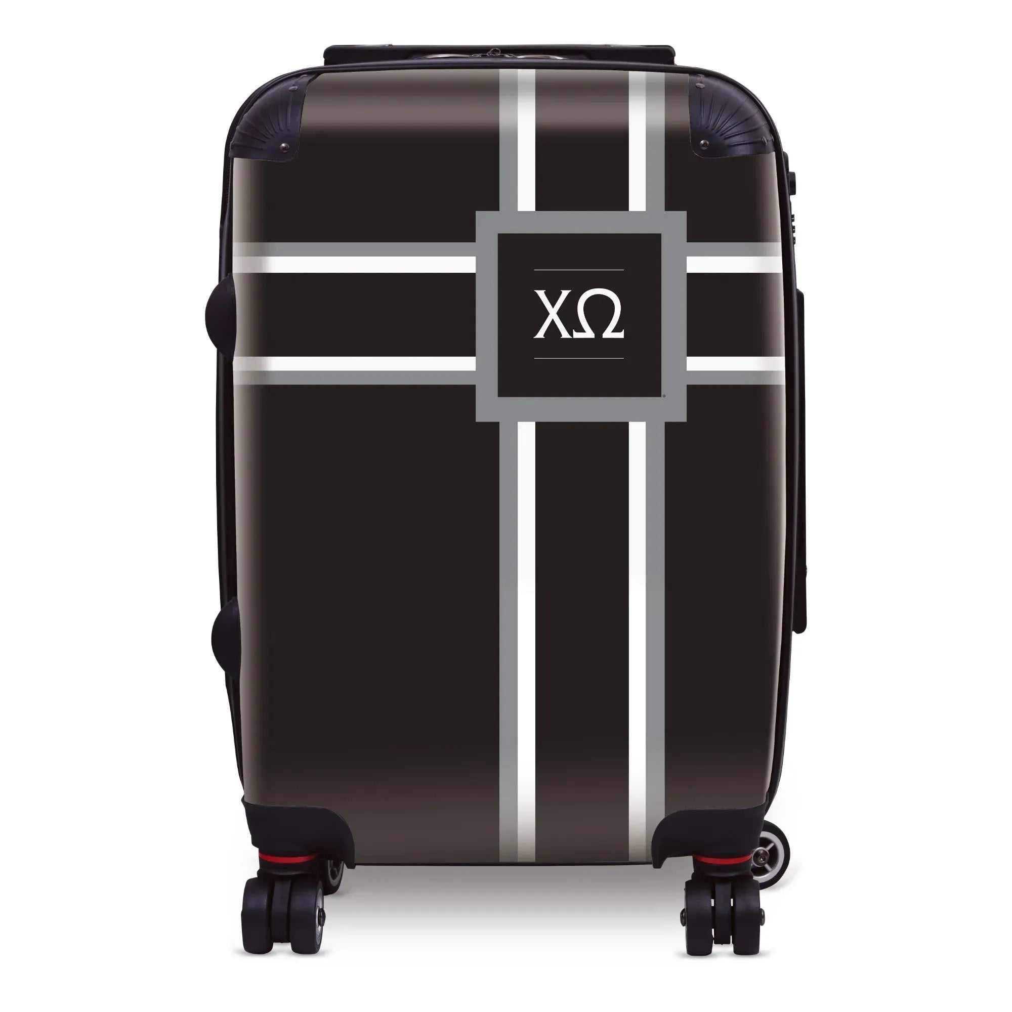 Chi Omega Carry-on Suitcase - Cross Stripes Suitcases