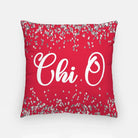 Chi O 18" Throw Pillow Glitter Cardinal 