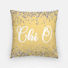Chi O 18" Throw Pillow - Glitter Straw