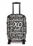 Chi Omega Carry-on Suitcase - Expression Art Black Suitcases