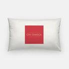 Chi Omega Lumbar Pillow Cover - Traditional Cream Pillow Covers