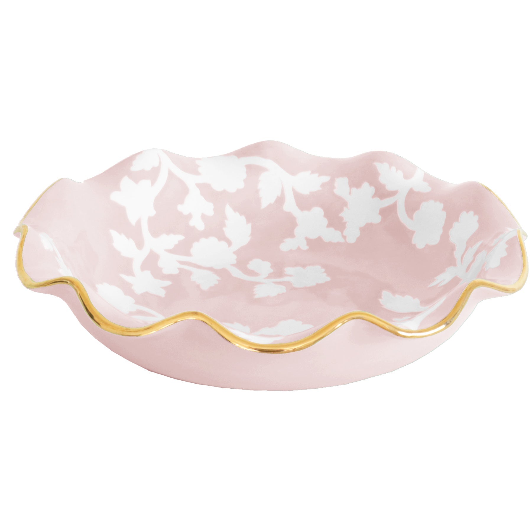 Chinoiserie Dreams Scalloped Bowls with Gold Accent