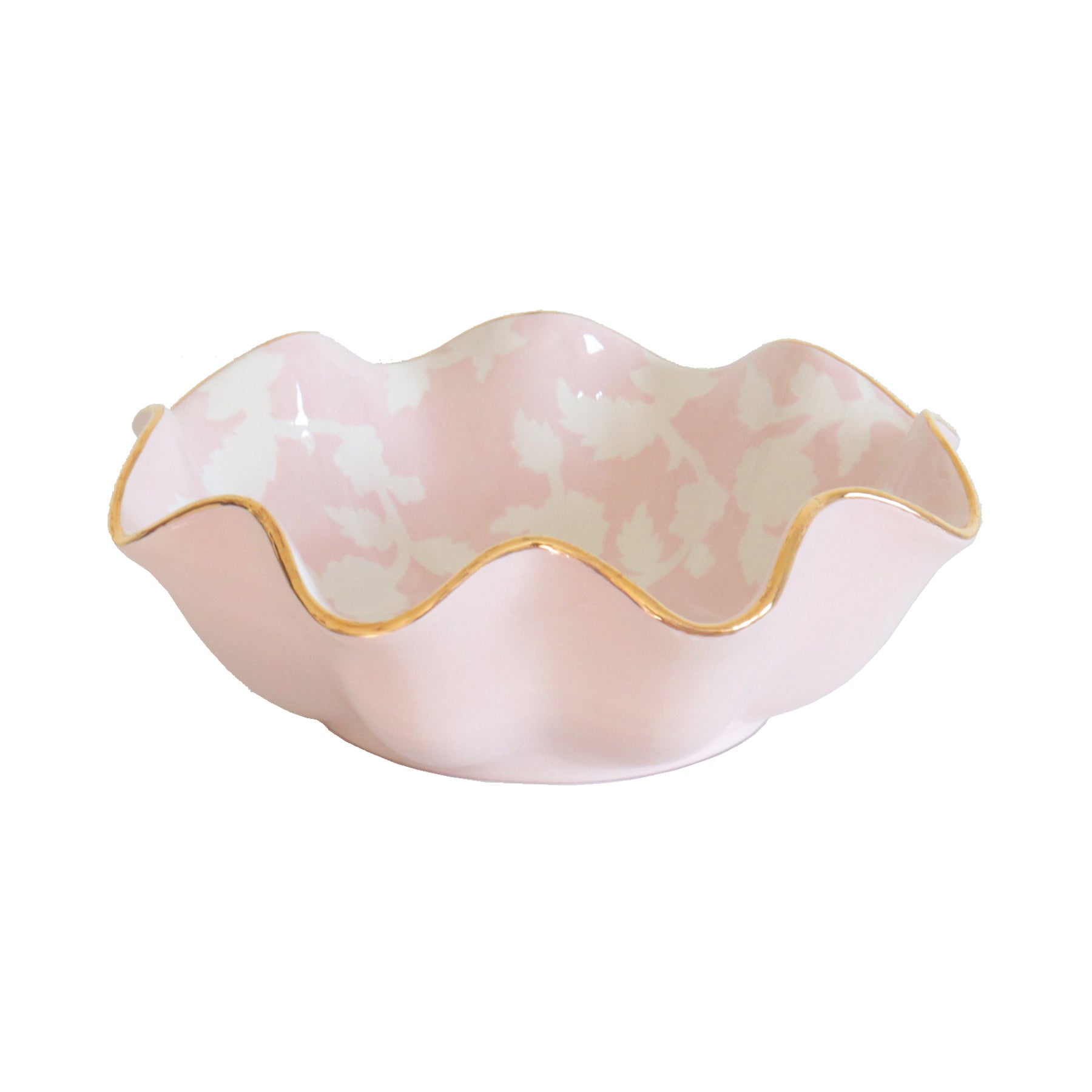 Chinoiserie Dreams Scalloped Bowls with Gold Accent